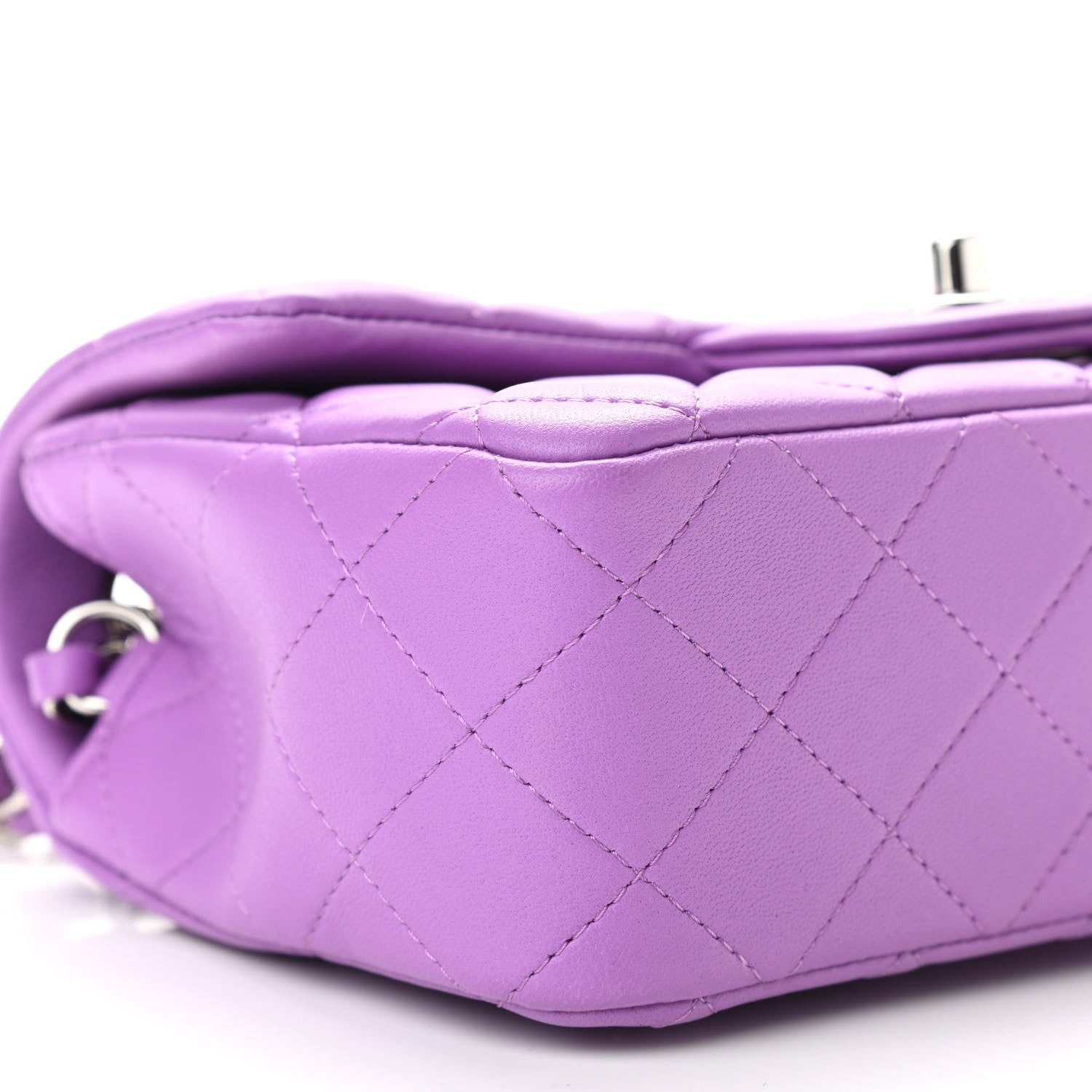 Chanel Lambskin Quilted Mini Rectangular Flap Purple 9 of 11
