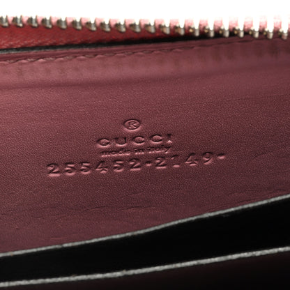 Gucci Guccissima Zip Around Card Case Carmine Rose 6 of 6