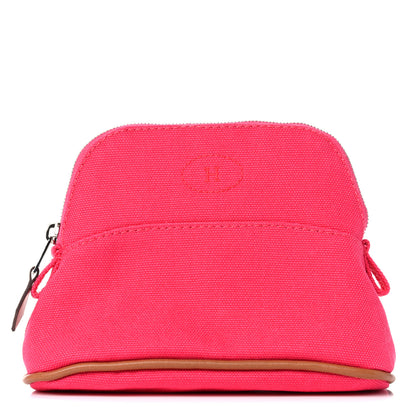 Hermes Cotton Canvas Mini Bolide Travel Cosmetic Pouch 1 of 10