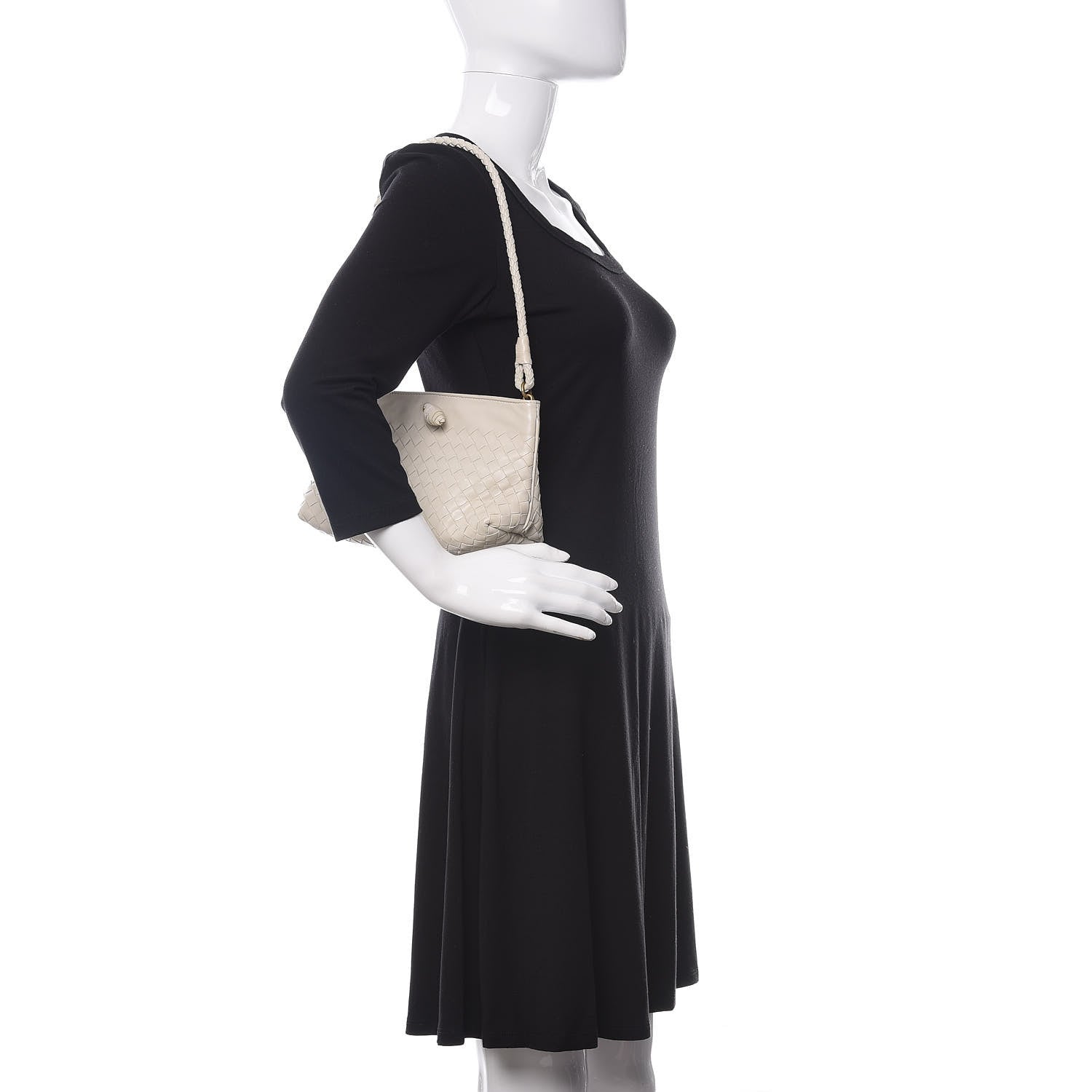 Bottega Veneta Nappa Intrecciato Mini Shoulder Bag Cream 2 of 9
