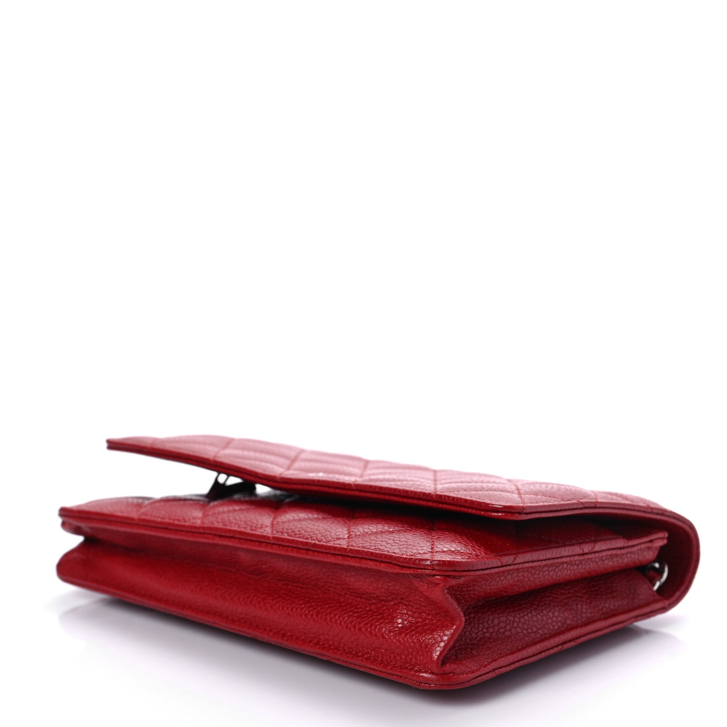 Caviar Quilted Wallet On Chain WOC Red