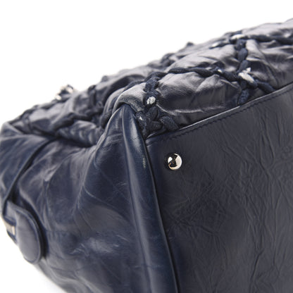 Chanel Calfskin Ultra Stitch Bowler Navy 14 of 15