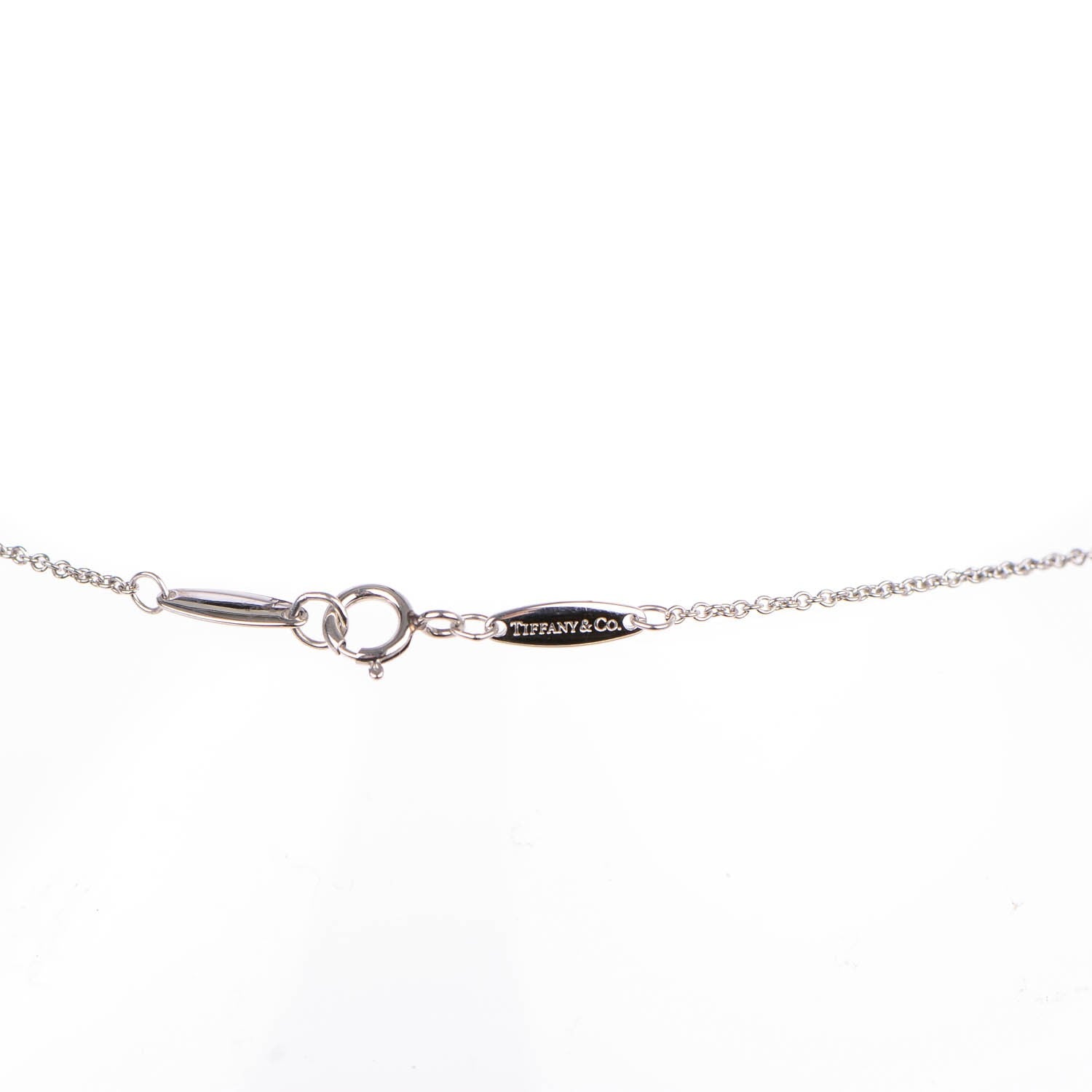 Tiffany Platinum Diamond .12ct Elsa Peretti Diamonds by the Yard Pendant Necklace 5 of 6