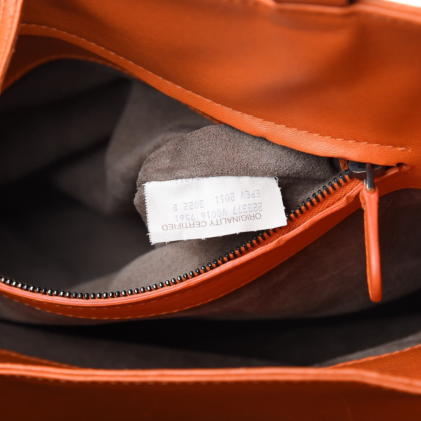 Nappa Intrecciato Milano Tote Orange