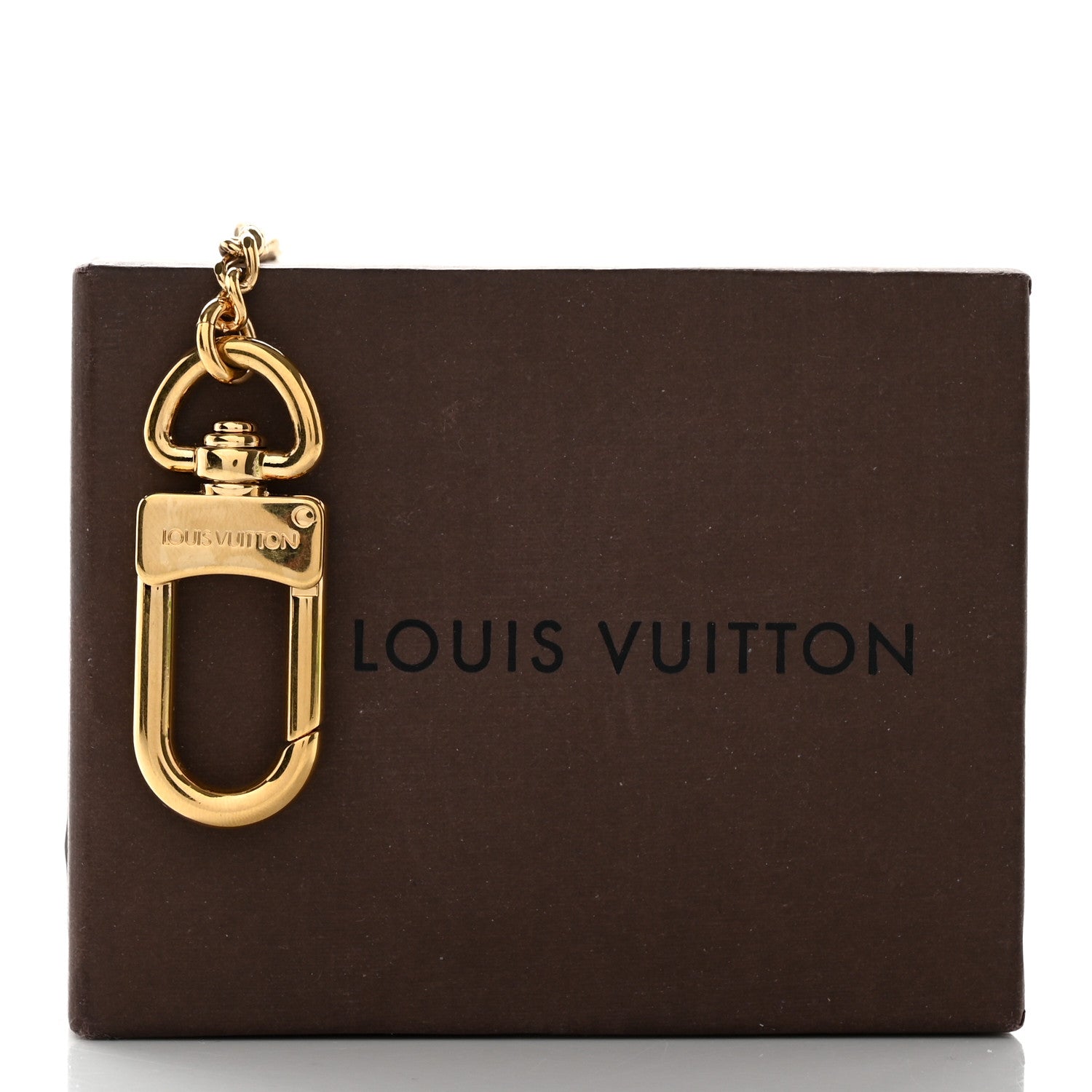 Louis Vuitton Metal Pochette Extender Key Ring Chain Gold 5 of 5