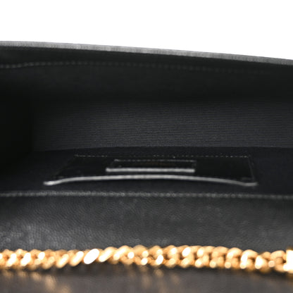 Saint Laurent Grain De Poudre Medium Classic Monogram Kate Satchel Black 5 of 9