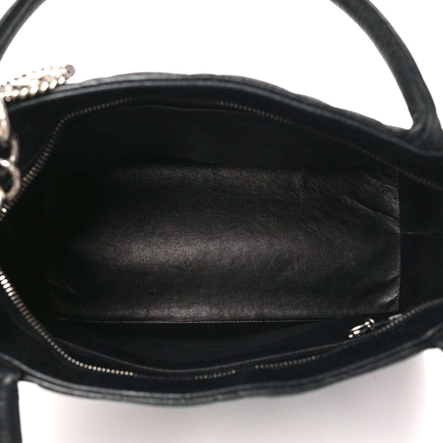 Caviar Quilted Medallion Tote Black