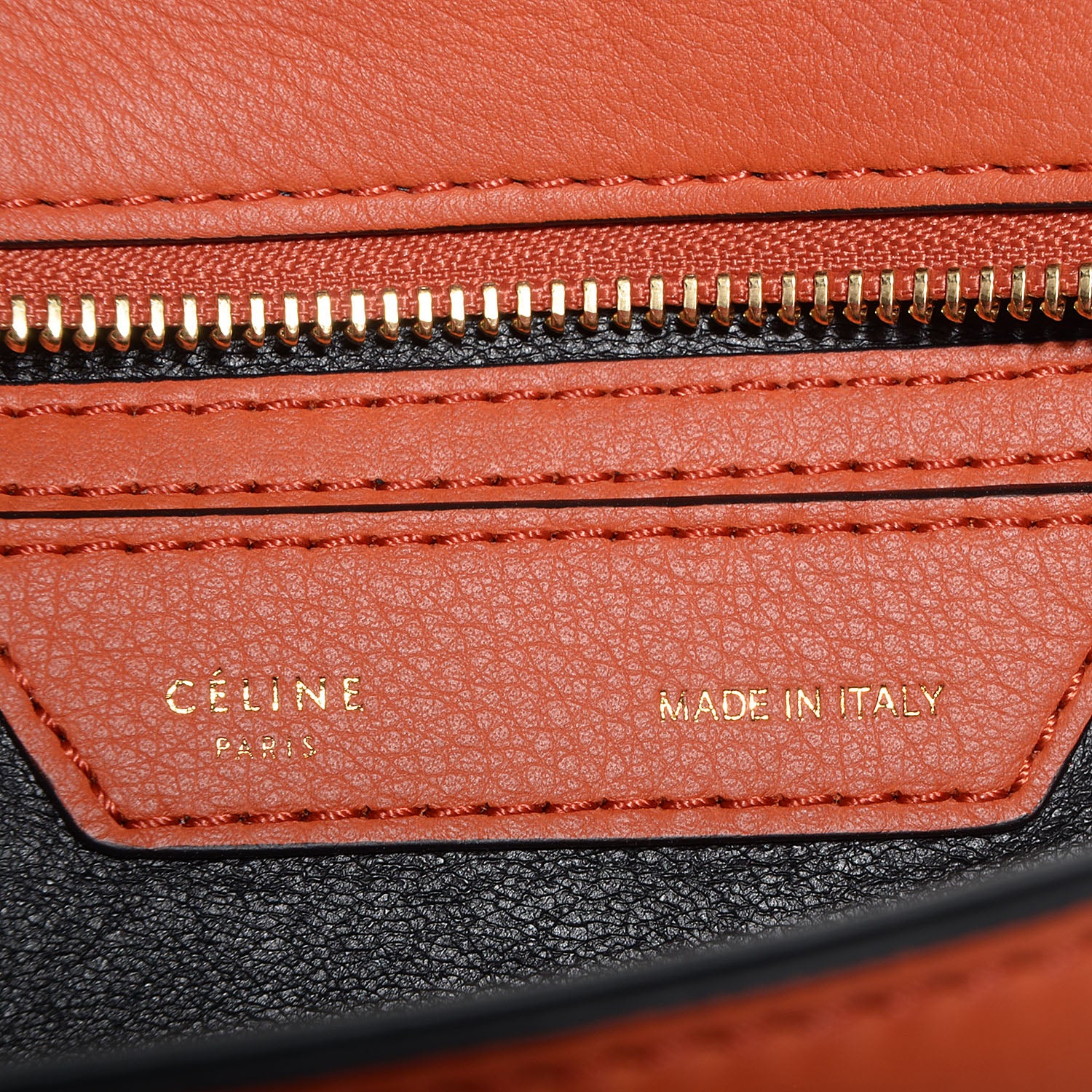Celine Calfskin Suede Medium Trapeze Orange 11 of 12