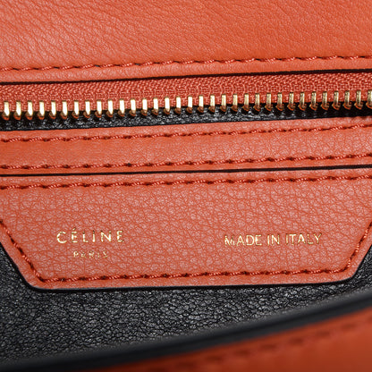 Celine Calfskin Suede Medium Trapeze Orange 11 of 12