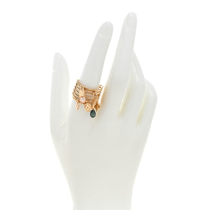 Louis Vuitton 18K Yellow Gold Freshwater Pearl Monogram Charm Ring 58 8.25 2 of 4