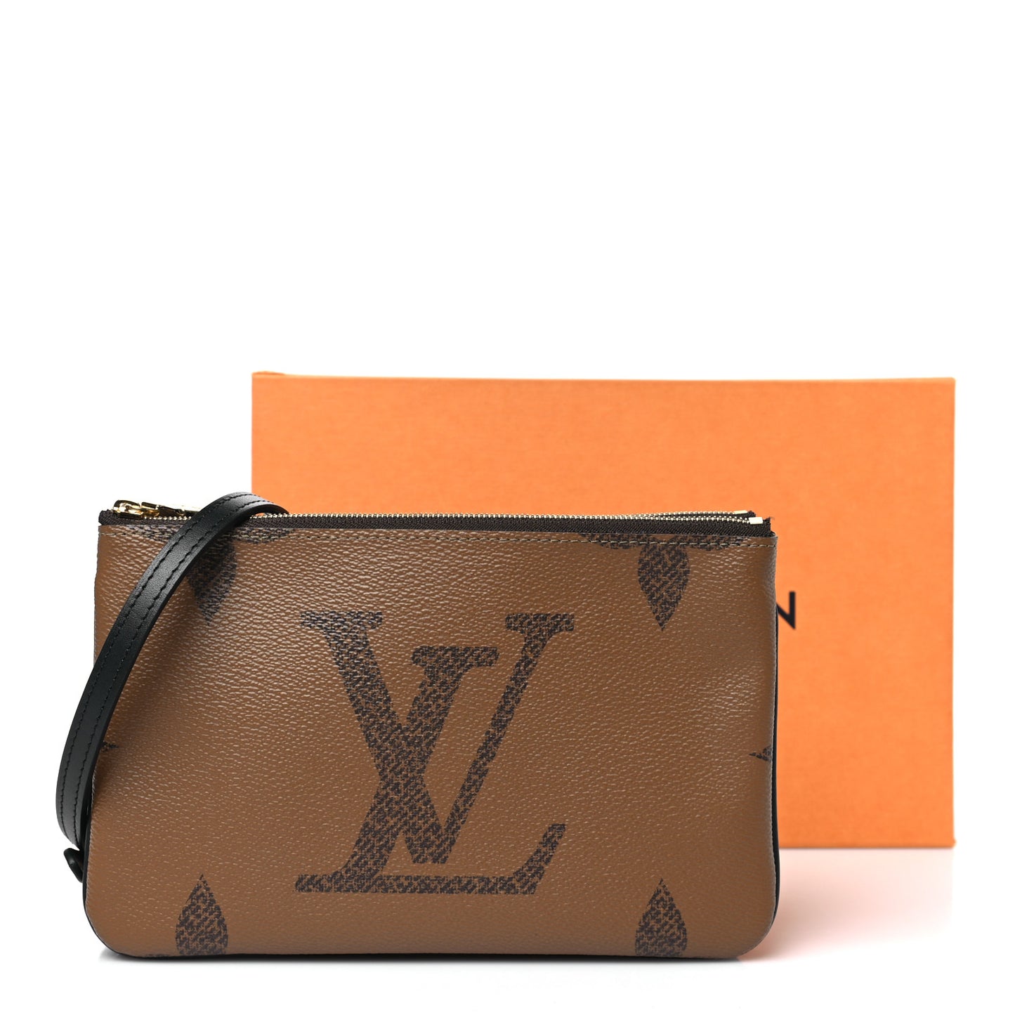 Reverse Monogram Giant Double Zip Pochette