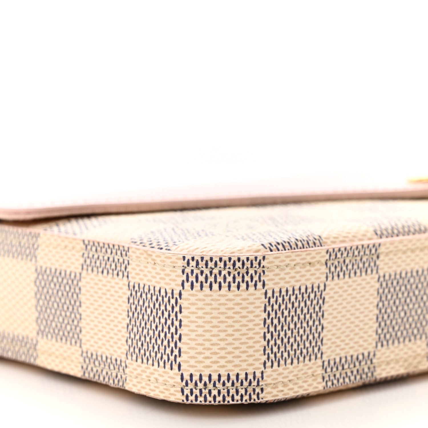 Louis Vuitton Damier Azur Calfskin Pochette Felicie Eau De Rose 10 of 11