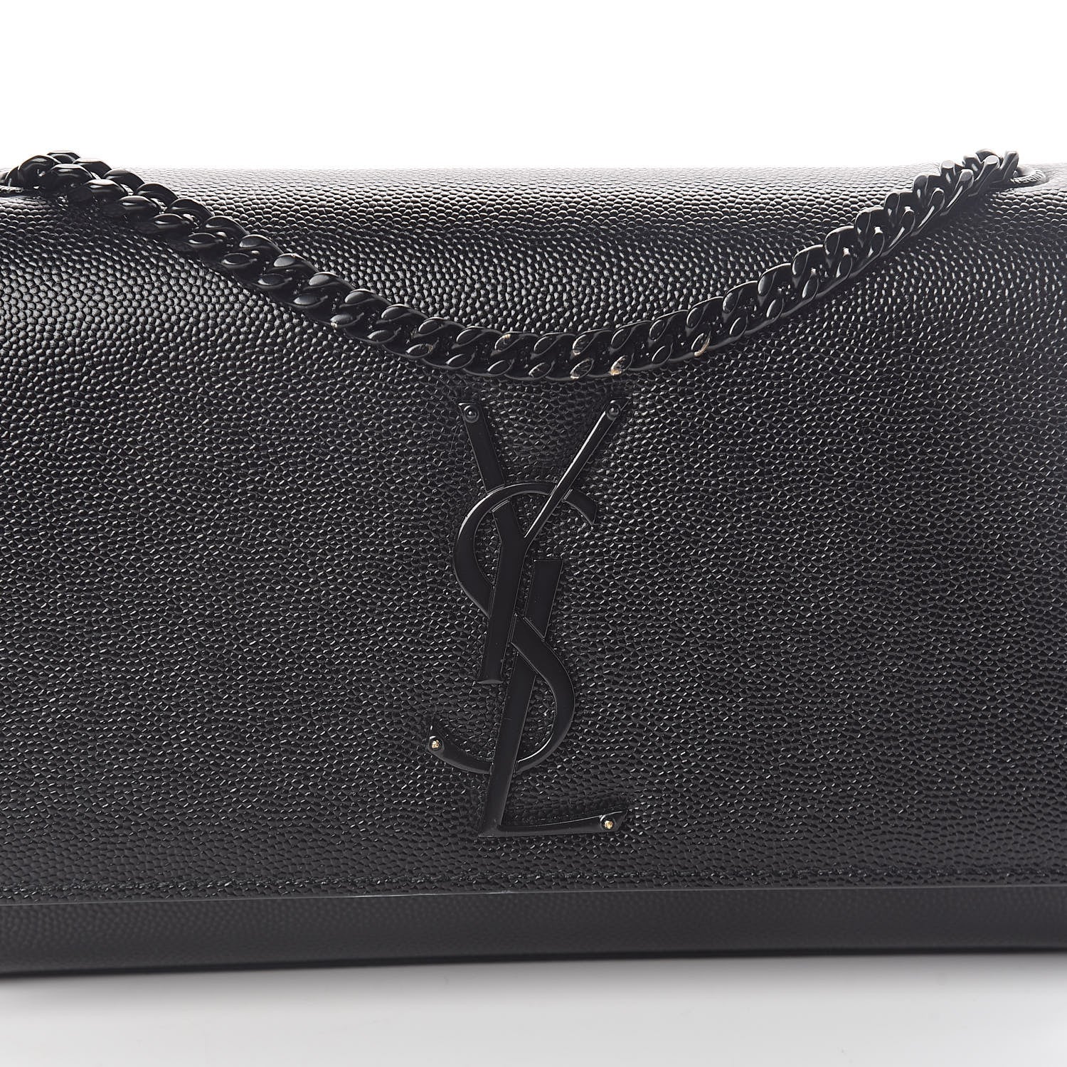 Saint Laurent Grain De Poudre Small Monogram Kate Satchel Black 7 of 10