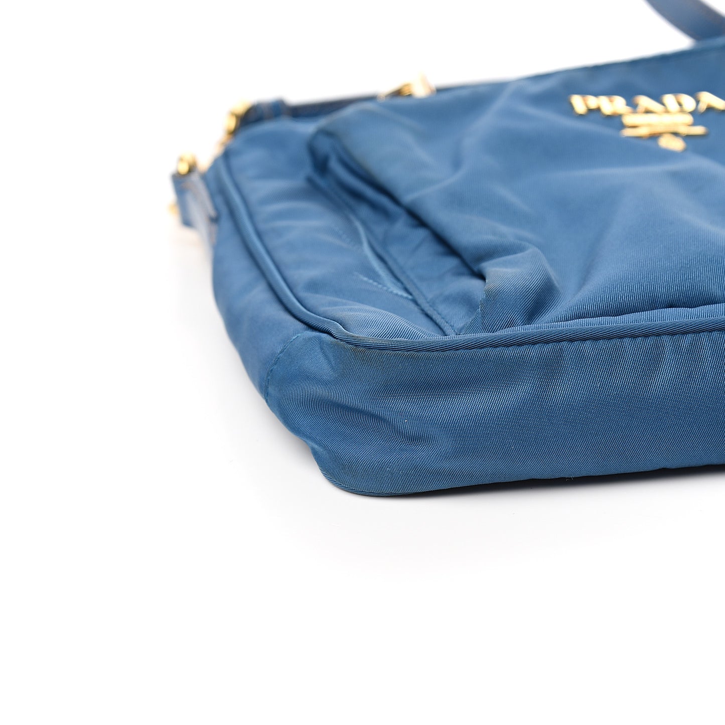 Tessuto Nylon Saffiano Crossbody Bag Cobalto