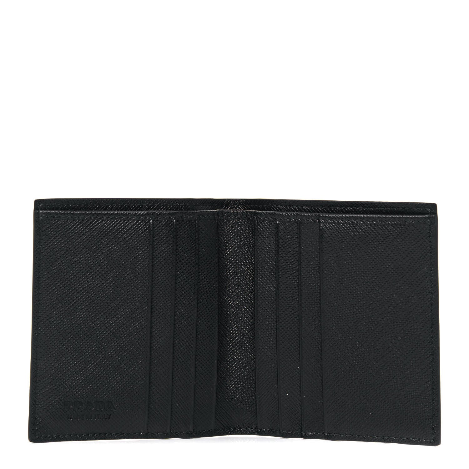 Prada X UNIVERSAL STUDIOS Saffiano Frankenstein Heart Studded Bi-Fold Wallet Fuxia 5 of 7