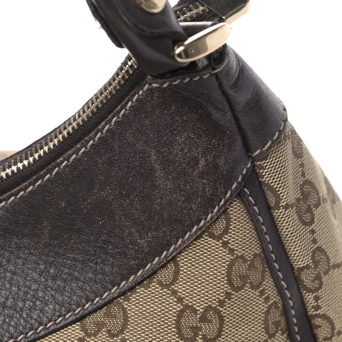 Monogram Large D Gold Hobo Dark Brown