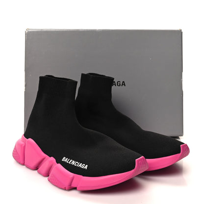 Balenciaga Neoprene Knit Womens Speed Sneakers 38 Black Pink 8 of 8