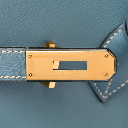Hermes Epsom Birkin 35 Blue Jean 21 of 43