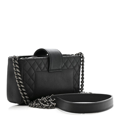 Chanel Calfskin Boy Reverso Mini Pochette Black 3 of 12
