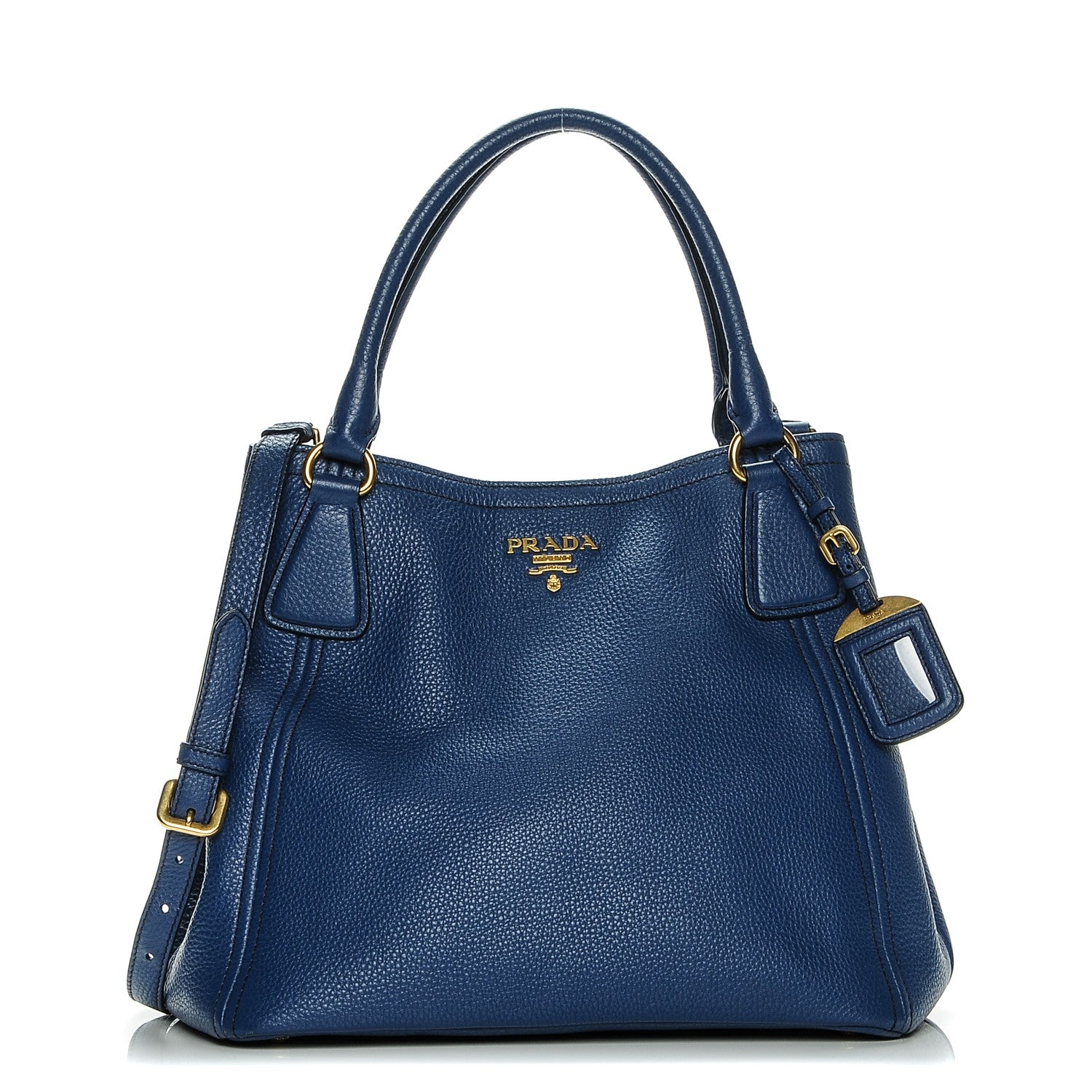 Prada Vitello Daino Tote Bluette 1 of 7