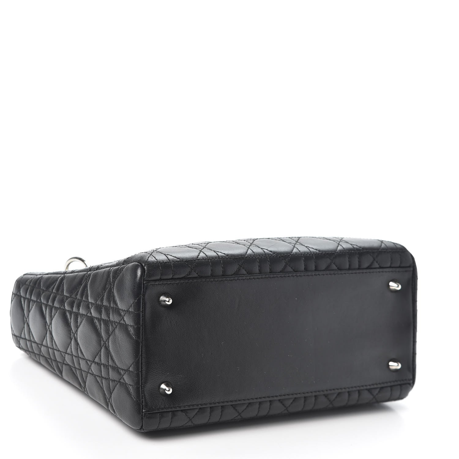 Christian Dior Lambskin Cannage Medium Lady Dior Black 3 of 9