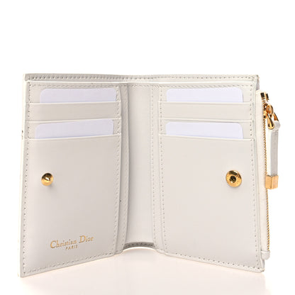 Christian Dior Calfskin Zodiac Print Caro Medium Wallet White Multicolor 5 of 9