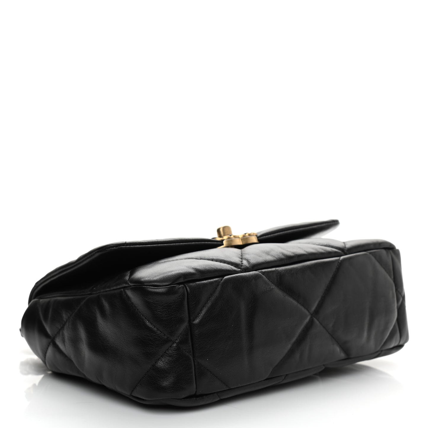 Goatskin Quilted Medium Chanel 19 Flap Black