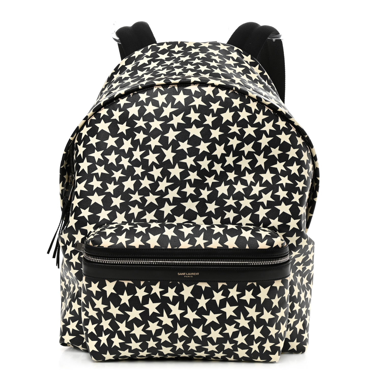 Saint Laurent Calfskin Star Print Hunting Backpack Black White 1 of 11