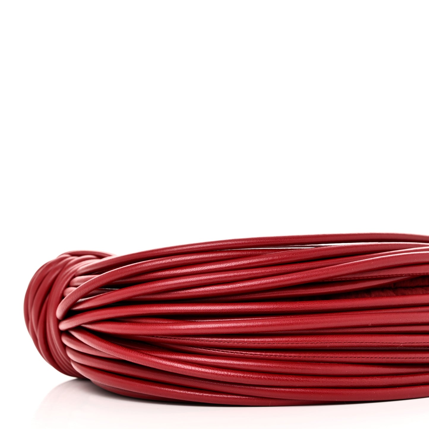 Nappa Mini Tubular Double Knot Dark Red