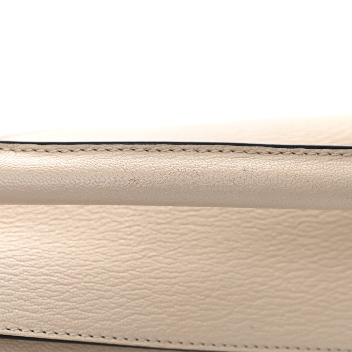 Goatskin Small Puzzle Edge Bag Angora