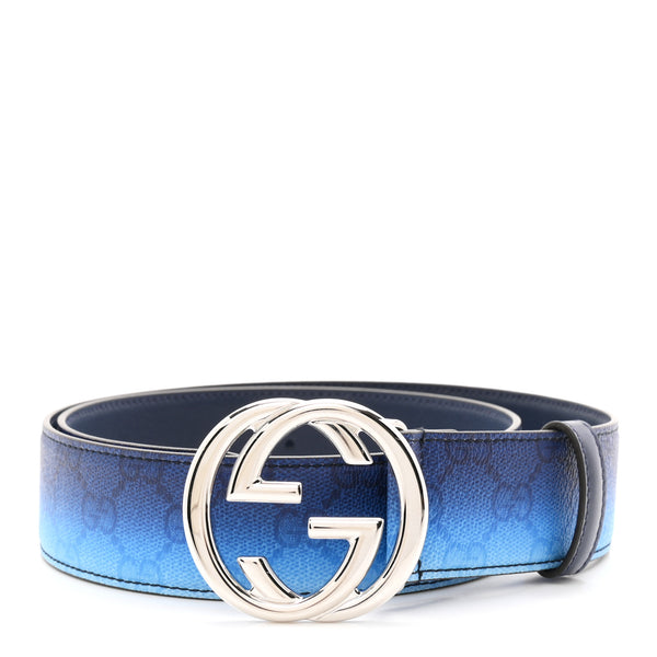 GUCCI GGパターン ベルト 116cm Gucci Interlocking Gradient GG Chroma 40mm Belt 85 34 Blue Agata