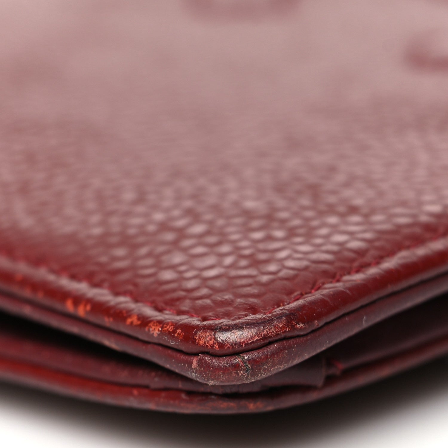 Chanel Caviar Timeless CC Yen Wallet Burgundy 10 of 15