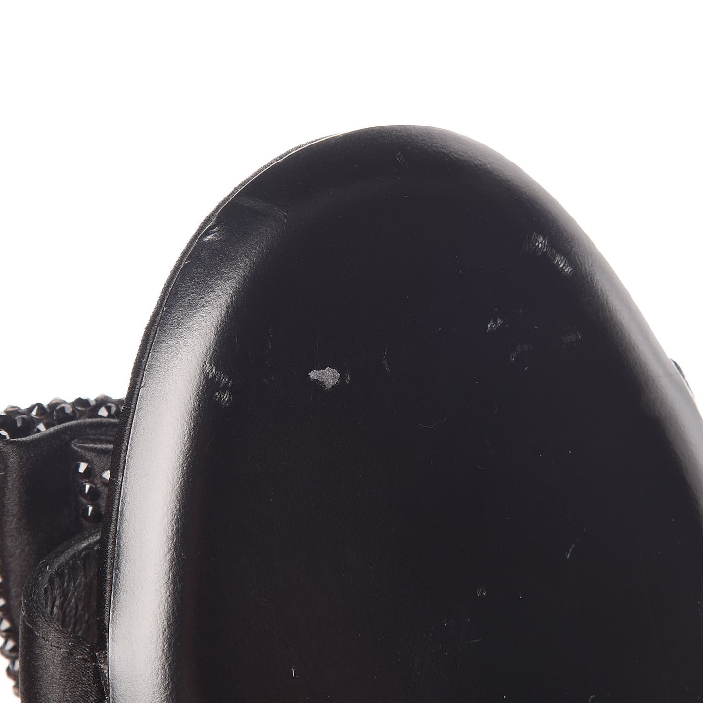 Satin Crystal Bow Sandals 35 Black