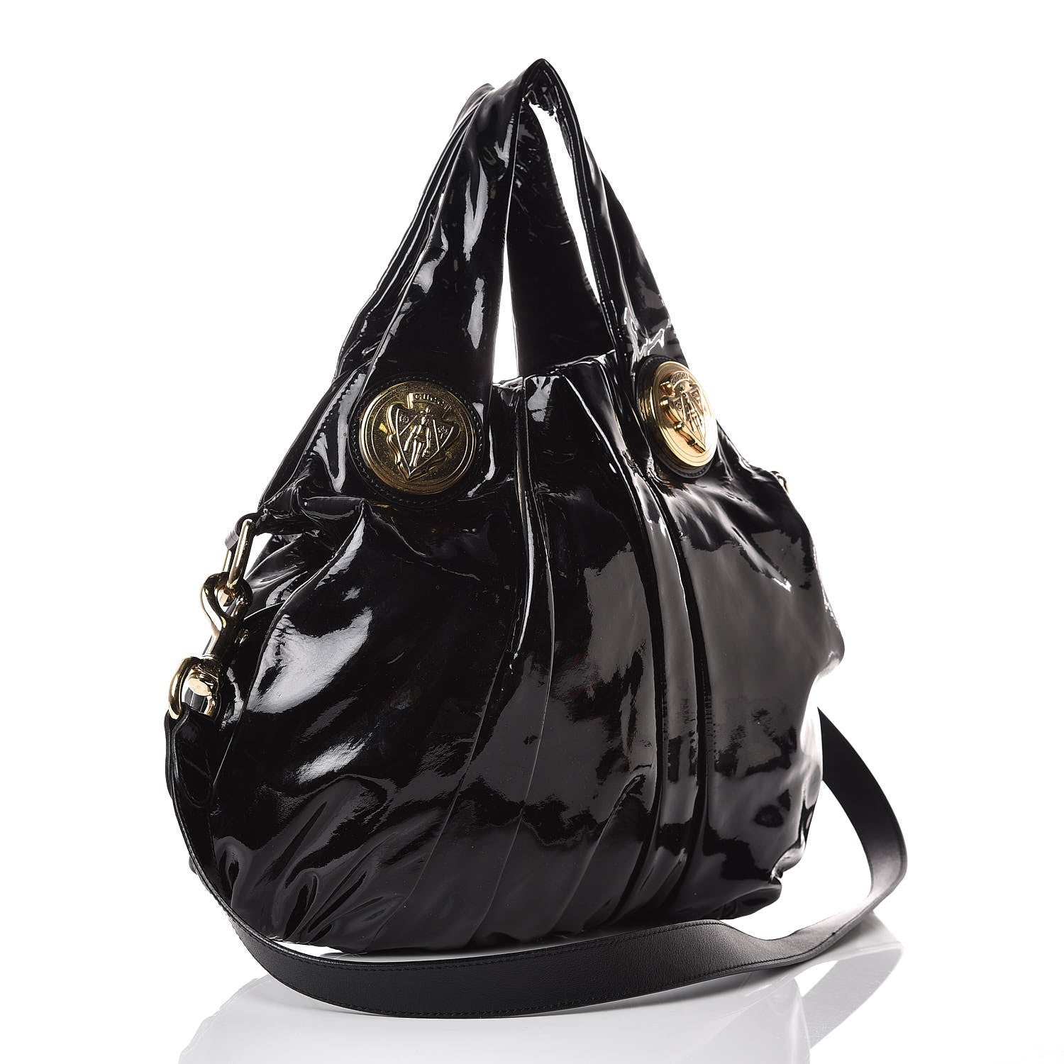 Gucci Patent Small Hysteria Tote Black 3 of 11
