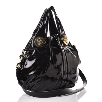 Gucci Patent Small Hysteria Tote Black 3 of 11