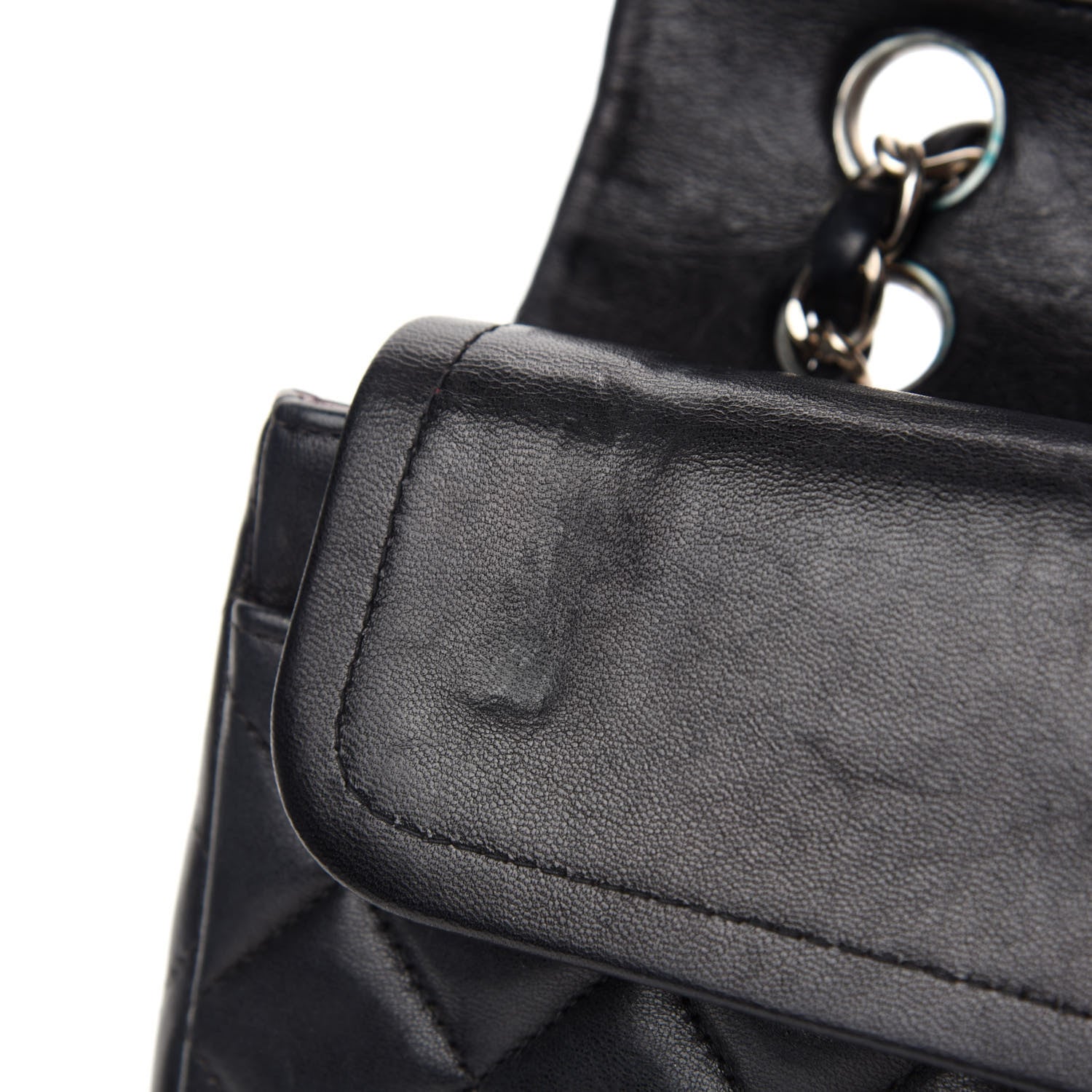 Chanel Lambskin Quilted Small Double Flap Black 9 of 14