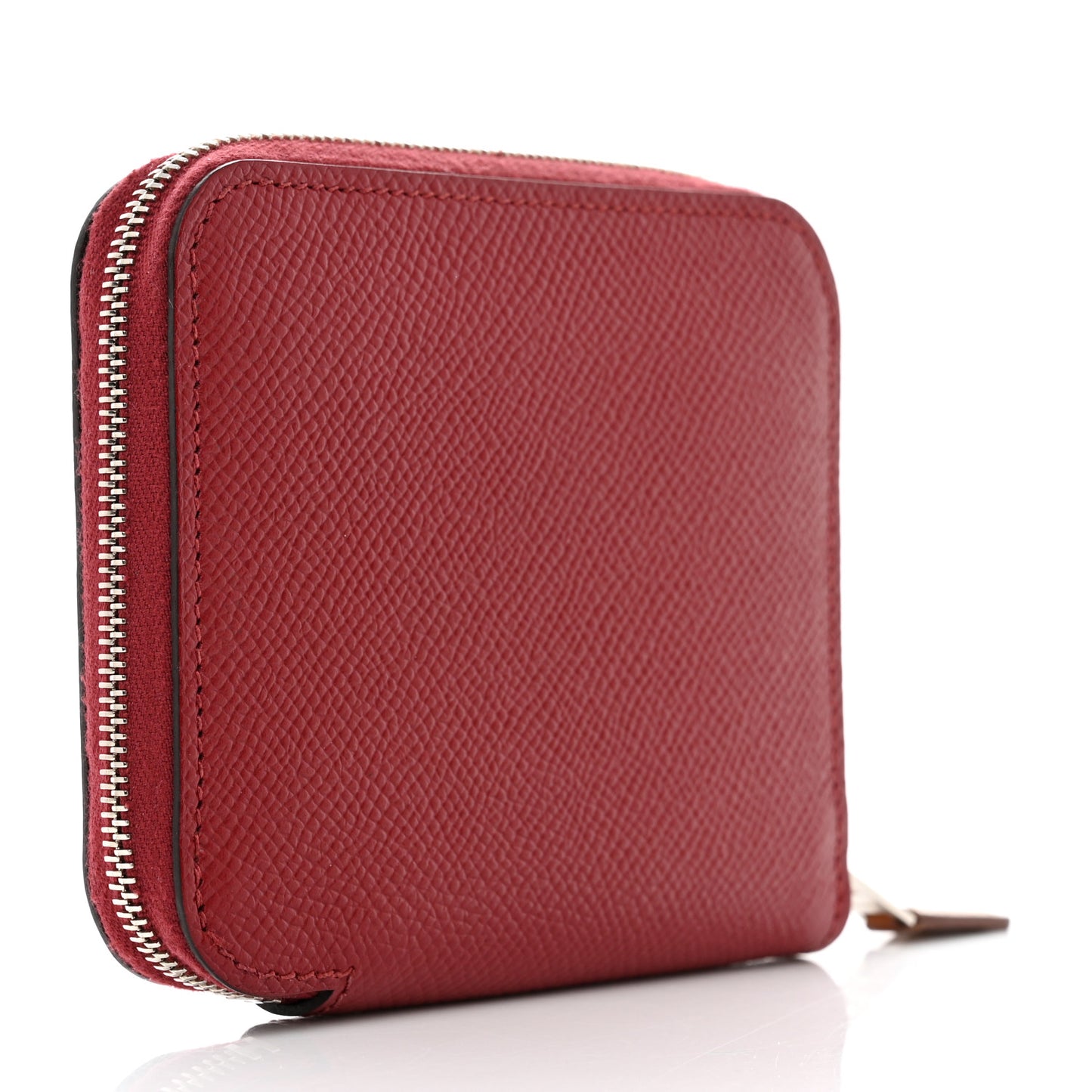 Epsom Silk'in Compact Wallet Rouge Sellier