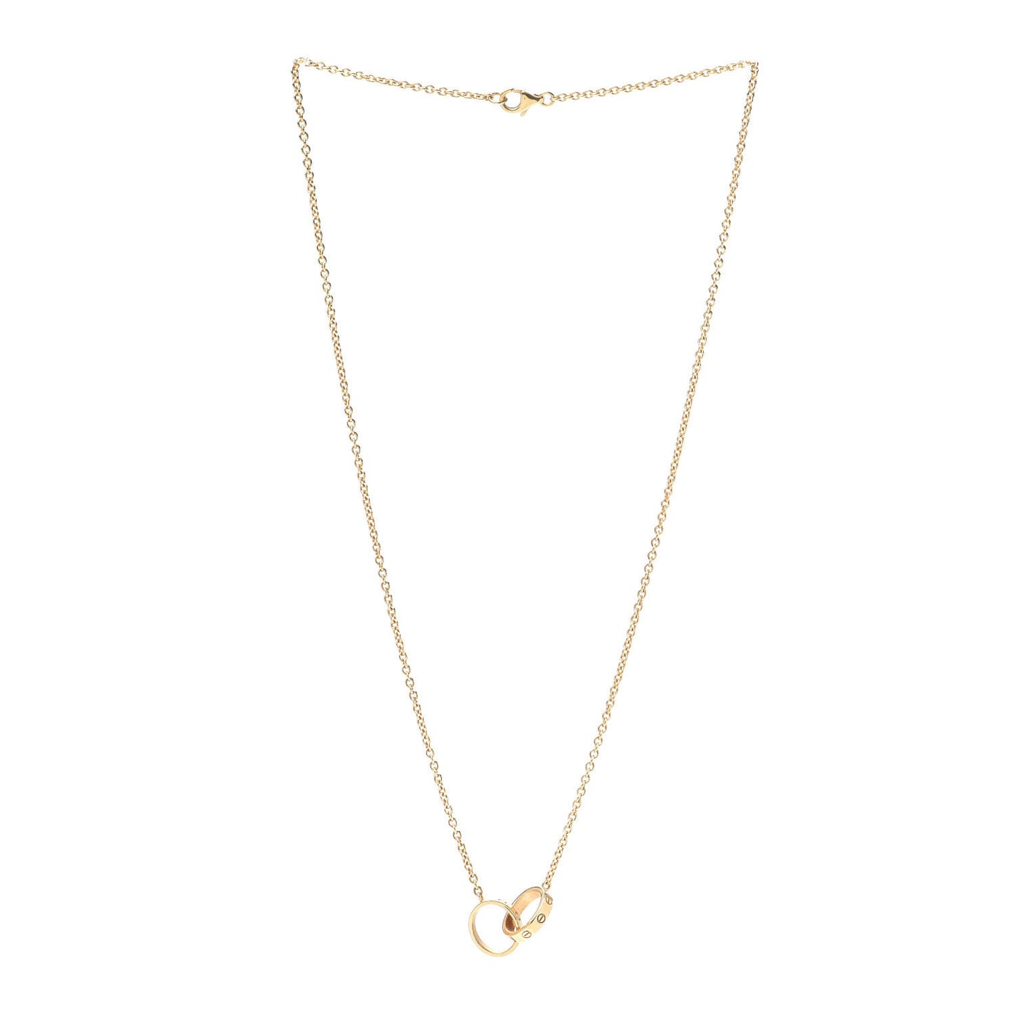 18K Yellow Gold Interlocking LOVE Necklace