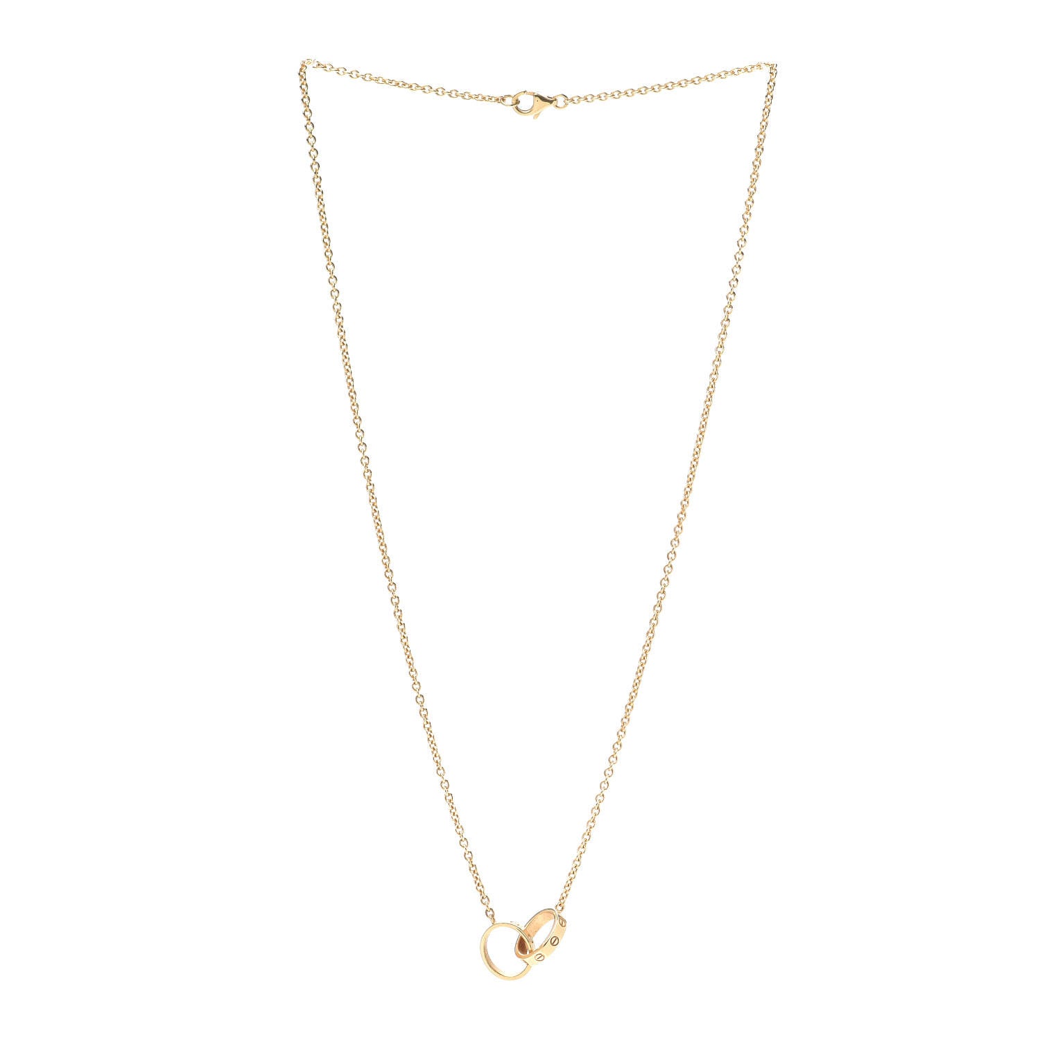 Cartier 18K Yellow Gold Interlocking LOVE Necklace 2 of 4