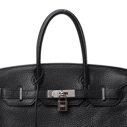 Hermes Taurillon Clemence Birkin 30 Black 12 of 13