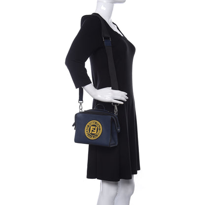 Fendi Vitello Grace Century Stamp Patch Mini Lui Bag Blue Scuro Sunflower 2 of 9