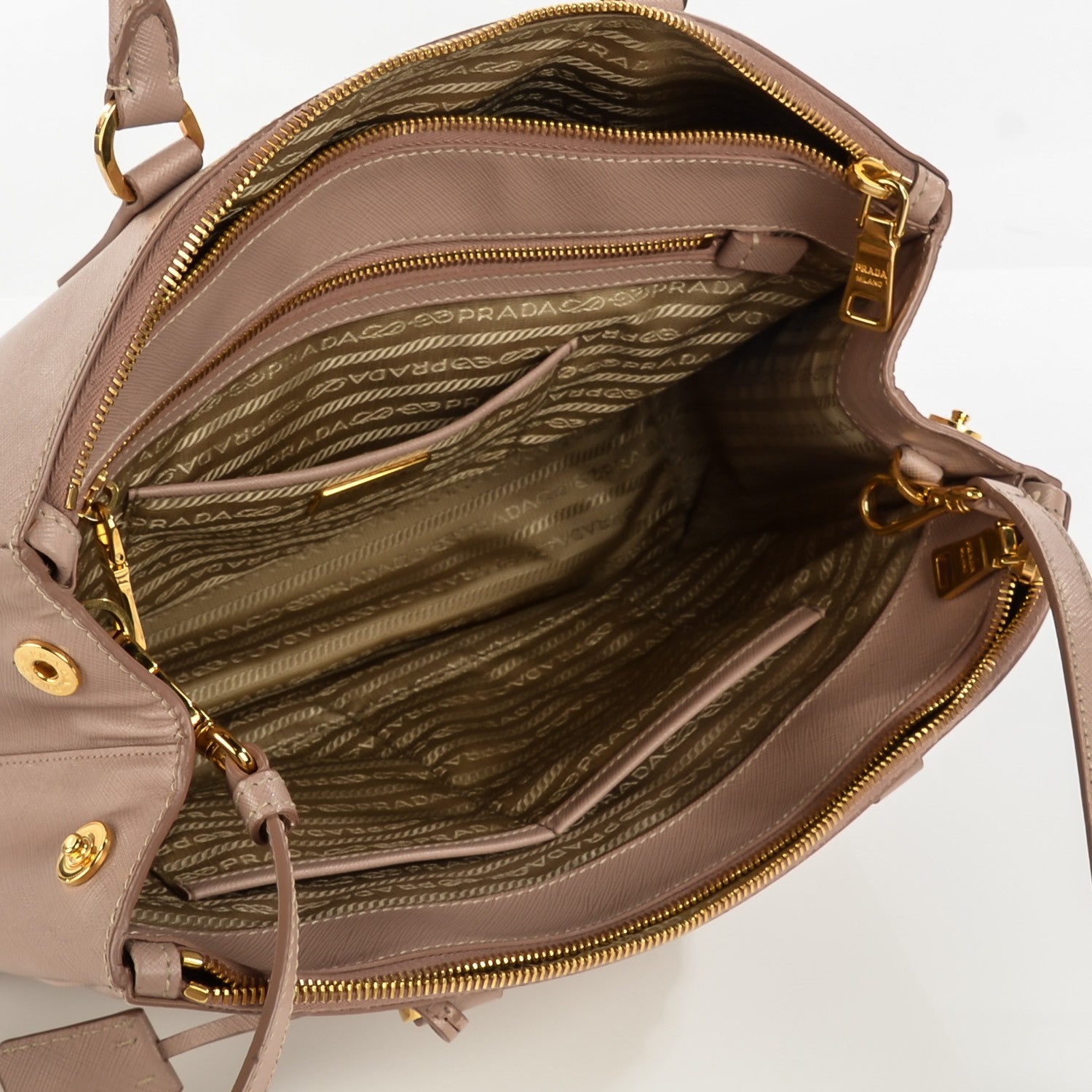 Prada Saffiano Medium Galleria Double Zip Tote Cammeo 7 of 11