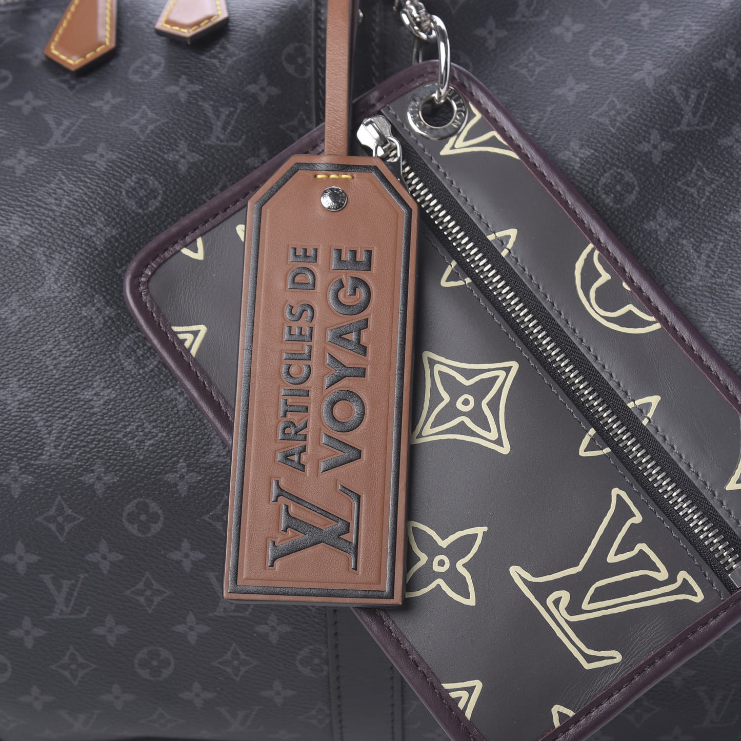 Monogram Eclipse Patchwork Keepall Bandouliere 50