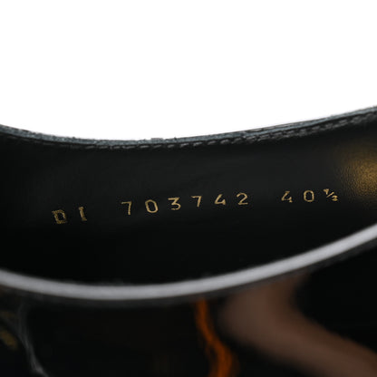 Saint Laurent Patent Lace Up Wyatt 25 Derby Shoes 40.5 Black 8 of 11