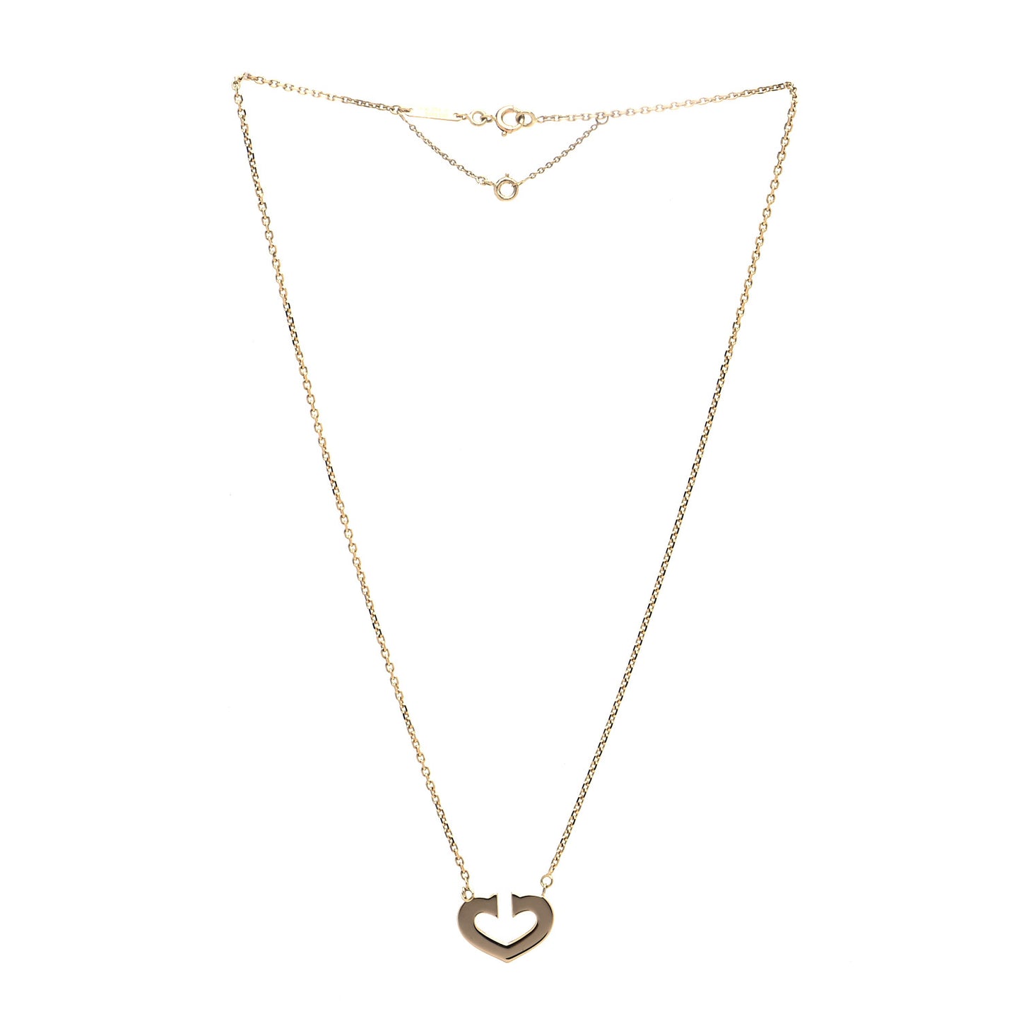 18K Yellow Gold Medium Hearts and Symbols Necklace
