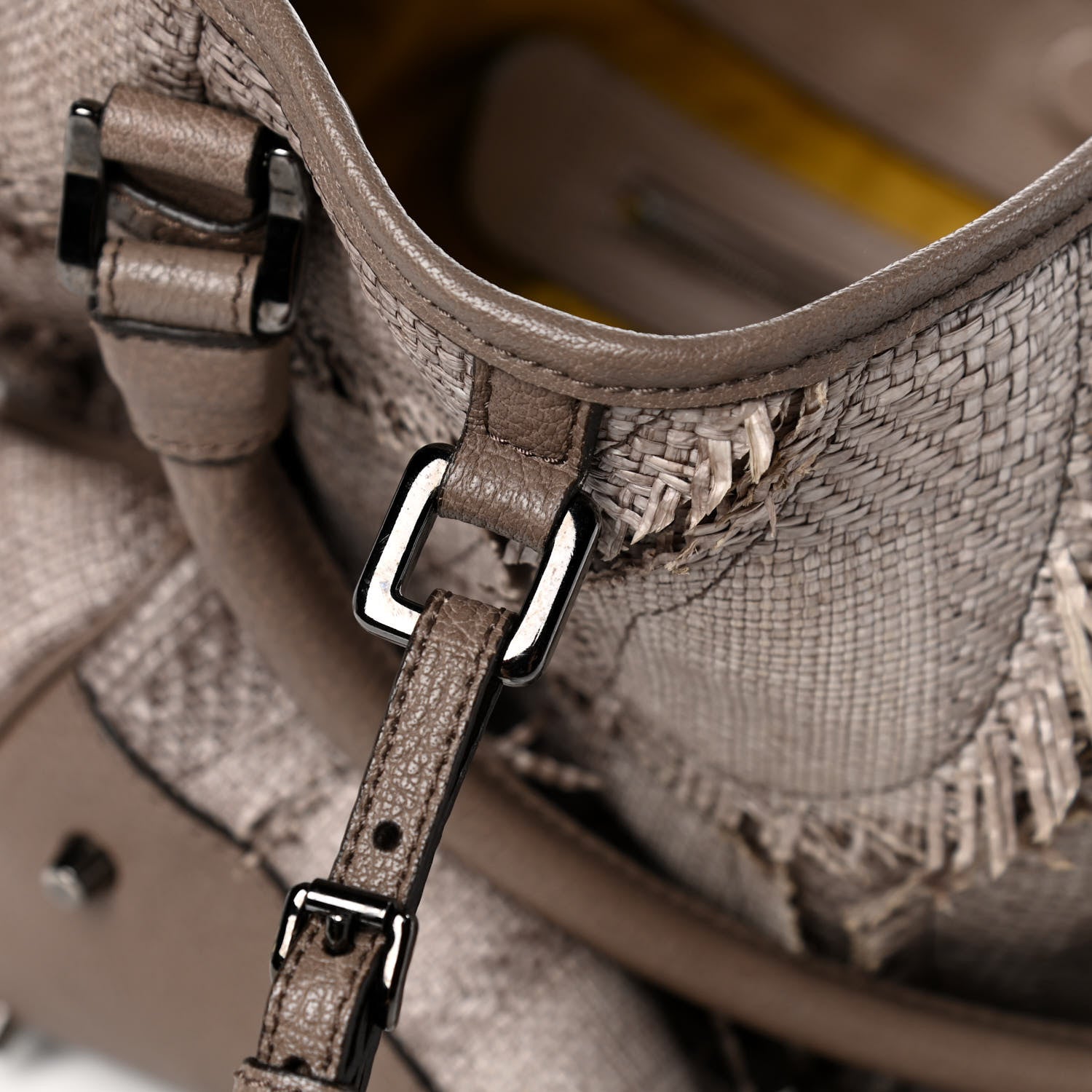 Burberry Raffia Prorsum Patchwork Tote Grey 10 of 19