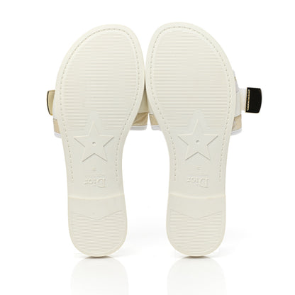 Christian Dior Technical Stretch Fabric Etoile Dio(r)evolution Slide Sandals 39 White Gold 5 of 9
