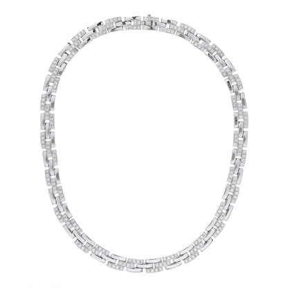 Cartier 18K White Gold Diamond Maillon Panthere Paved Necklace 3 of 5