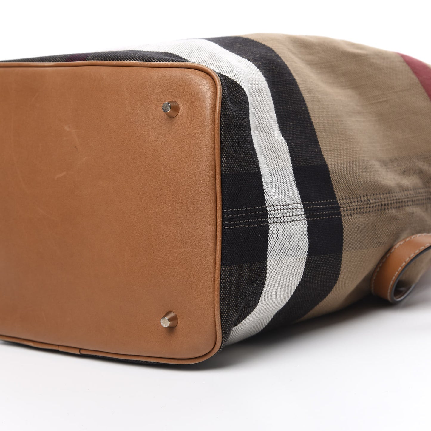 Canvas Mega Check Medium Ashby Hobo Saddle Brown