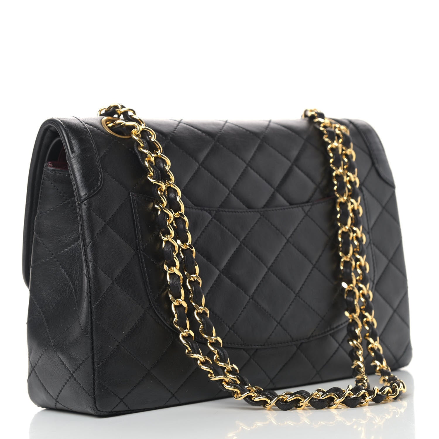 Chanel Lambskin Quilted Medium Double Flap Black 2 of 13